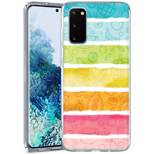 Color Fruit Print Slim Cover For Samsung Galaxy S (S24, S23, S22, S21 / Plus, FE, Ultra), Print in USA