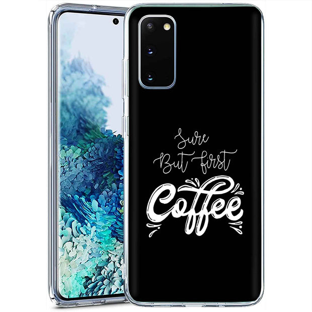 First Coffee Print Slim Cover For Samsung Galaxy S (S24, S23, S22, S21 / Plus, FE, Ultra), Print in USA