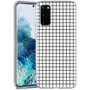 Blk White Grid Print Slim Cover For Samsung Galaxy S (S24, S23, S22, S21 / Plus, FE, Ultra), Print in USA