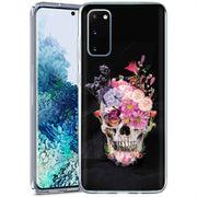 Flower Skull Print Slim Cover For Samsung Galaxy S (S24, S23, S22, S21 / Plus, FE, Ultra), Print in USA