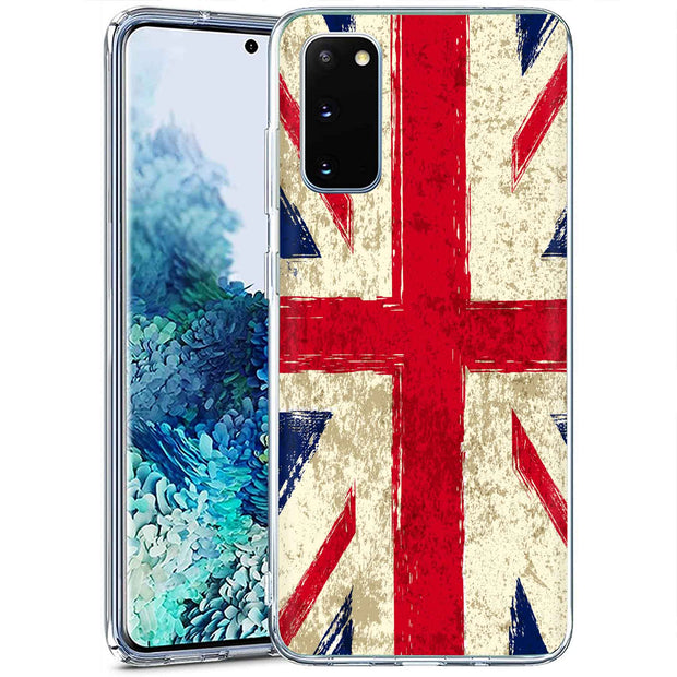 Old UK Flag Print Slim Cover For Samsung Galaxy S (S24, S23, S22, S21 / Plus, FE, Ultra), Print in USA