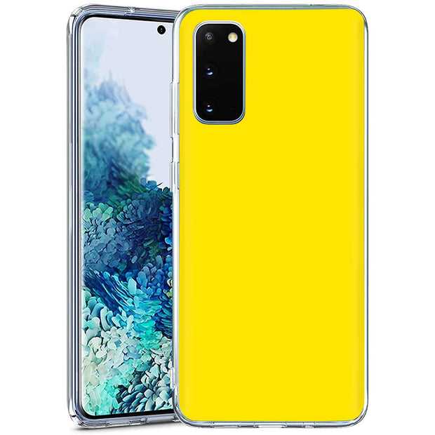 Yellow Print Slim Cover For Samsung Galaxy S (S24, S23, S22, S21 / Plus, FE, Ultra), Print in USA