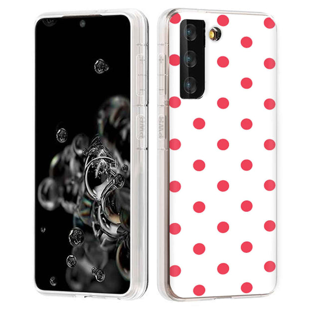 Dots White Print Slim Cover For Samsung Galaxy S (S24, S23, S22, S21 / Plus, FE, Ultra), Print in USA