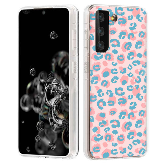 Pink Leopard Print Slim Cover For Samsung Galaxy S (S24, S23, S22, S21 / Plus, FE, Ultra), Print in USA