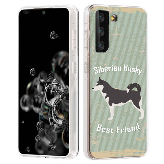 Husky Dog Print Slim Cover For Samsung Galaxy S (S24, S23, S22, S21 / Plus, FE, Ultra), Print in USA