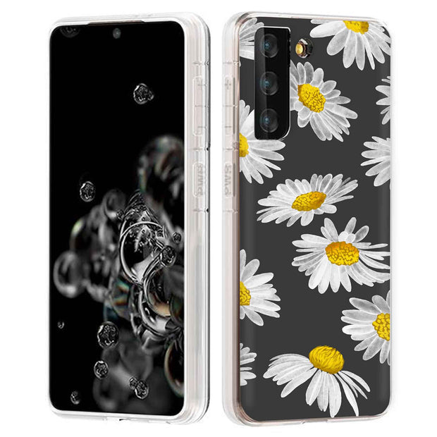 Daisy Floral Print Slim Cover For Samsung Galaxy S (S24, S23, S22, S21 / Plus, FE, Ultra), Print in USA