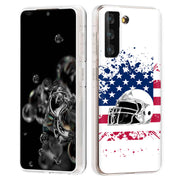 USA Flag Helmet Print Slim Cover For Samsung Galaxy S (S24, S23, S22, S21 / Plus, FE, Ultra), Print in USA