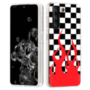 Checkers Flame Print Slim Cover For Samsung Galaxy S (S24, S23, S22, S21 / Plus, FE, Ultra), Print in USA