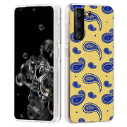 Paisley Yellow Print Slim Cover For Samsung Galaxy S (S24, S23, S22, S21 / Plus, FE, Ultra), Print in USA