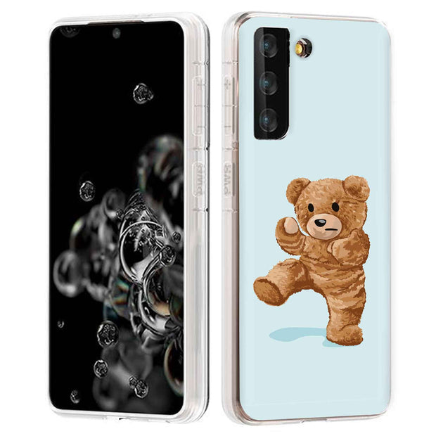 Teddy Fight Print Slim Cover For Samsung Galaxy S (S24, S23, S22, S21 / Plus, FE, Ultra), Print in USA