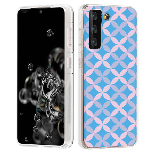 Petals Blue Print Slim Cover For Samsung Galaxy S (S24, S23, S22, S21 / Plus, FE, Ultra), Print in USA