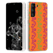 Purple Grn Vine Print Slim Cover For Samsung Galaxy S (S24, S23, S22, S21 / Plus, FE, Ultra), Print in USA