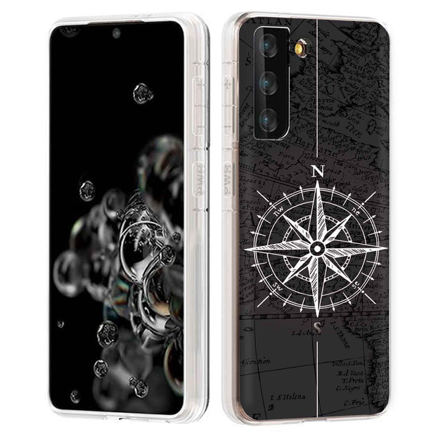 Map Compass Print Slim Cover For Samsung Galaxy S (S24, S23, S22, S21 / Plus, FE, Ultra), Print in USA