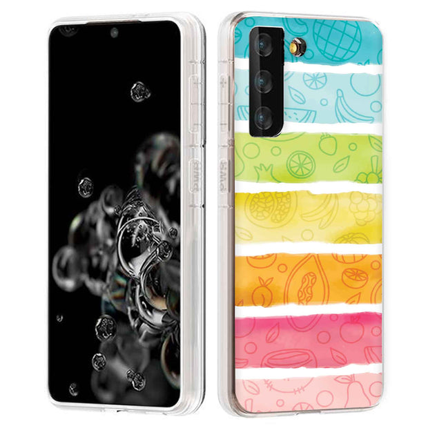 Color Fruit Print Slim Cover For Samsung Galaxy S (S24, S23, S22, S21 / Plus, FE, Ultra), Print in USA