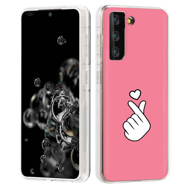 Finger Heart Print Slim Cover For Samsung Galaxy S (S24, S23, S22, S21 / Plus, FE, Ultra), Print in USA