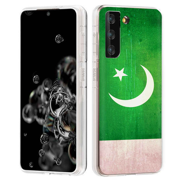 Pakistan Flag Print Slim Cover For Samsung Galaxy S (S24, S23, S22, S21 / Plus, FE, Ultra), Print in USA