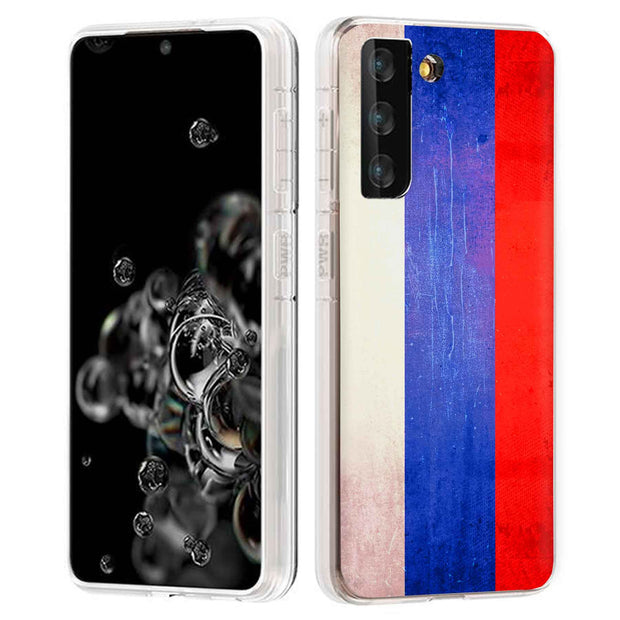 Old Flag Russia Print Slim Cover For Samsung Galaxy S (S24, S23, S22, S21 / Plus, FE, Ultra), Print in USA