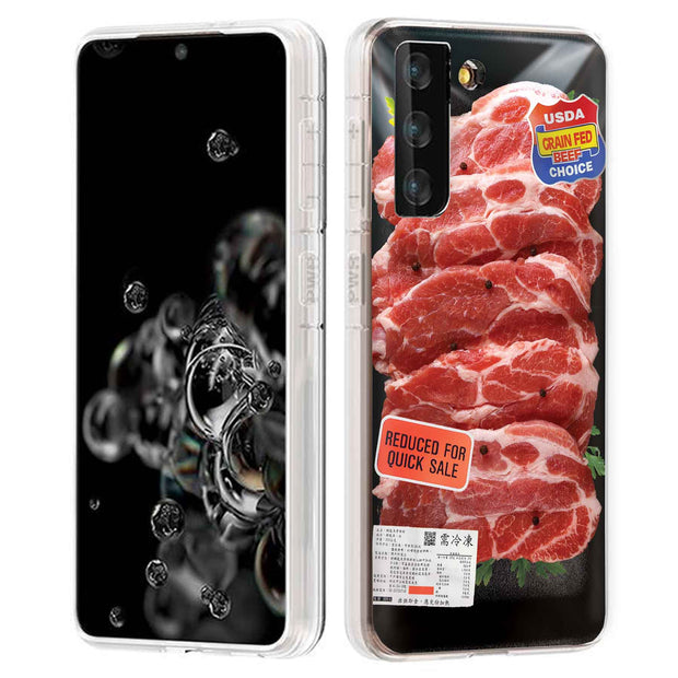 Beef Print Slim Cover For Samsung Galaxy S (S24, S23, S22, S21 / Plus, FE, Ultra), Print in USA