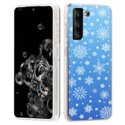 Blue Snowflakes Print Slim Cover For Samsung Galaxy S (S24, S23, S22, S21 / Plus, FE, Ultra), Print in USA