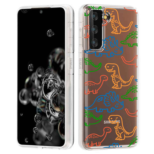 Dinosaur Cute 3 Print Slim Cover For Samsung Galaxy S (S24, S23, S22, S21 / Plus, FE, Ultra), Print in USA