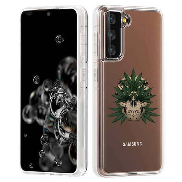 Marijuana Skull Print Slim Cover For Samsung Galaxy S (S24, S23, S22, S21 / Plus, FE, Ultra), Print in USA