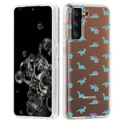 Cute Dinosaur Print Slim Cover For Samsung Galaxy S (S24, S23, S22, S21 / Plus, FE, Ultra), Print in USA