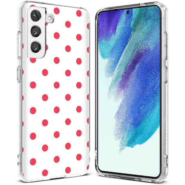 Dots White Print Slim Cover For Samsung Galaxy S (S24, S23, S22, S21 / Plus, FE, Ultra), Print in USA