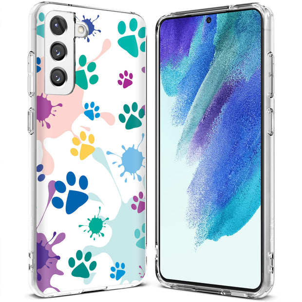 Paw Color 2 Print Slim Cover For Samsung Galaxy S (S24, S23, S22, S21 / Plus, FE, Ultra), Print in USA