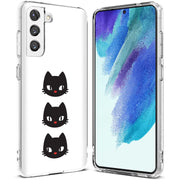 Black Cat Print Slim Cover For Samsung Galaxy S (S24, S23, S22, S21 / Plus, FE, Ultra), Print in USA