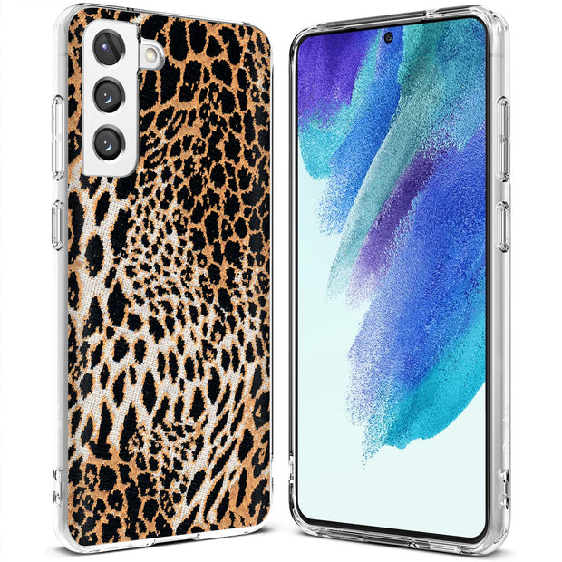 Leopard Pattern Print Slim Cover For Samsung Galaxy S (S24, S23, S22, S21 / Plus, FE, Ultra), Print in USA