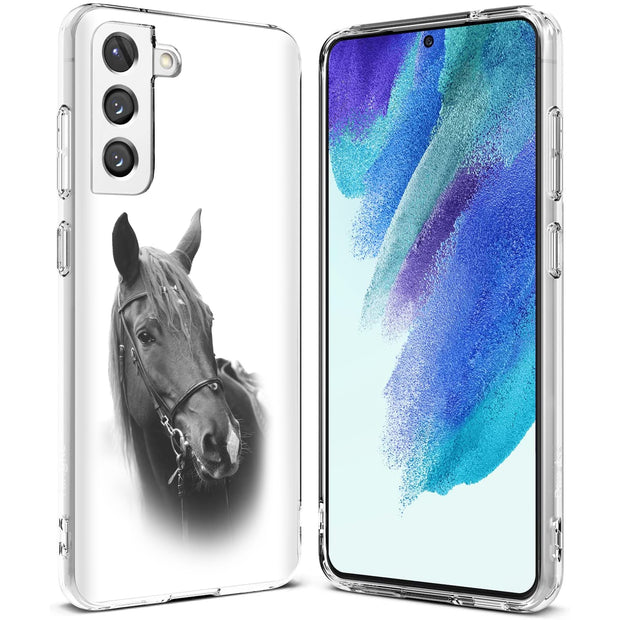 Animal Horse Print Slim Cover For Samsung Galaxy S (S24, S23, S22, S21 / Plus, FE, Ultra), Print in USA