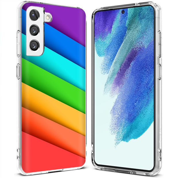 Rainbow Pride Print Slim Cover For Samsung Galaxy S (S24, S23, S22, S21 / Plus, FE, Ultra), Print in USA