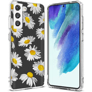 Daisy Floral Print Slim Cover For Samsung Galaxy S (S24, S23, S22, S21 / Plus, FE, Ultra), Print in USA