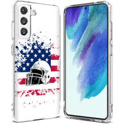 USA Flag Helmet Print Slim Cover For Samsung Galaxy S (S24, S23, S22, S21 / Plus, FE, Ultra), Print in USA