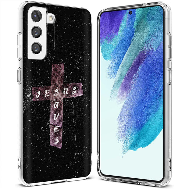 Jesus Saves 1 Print Slim Cover For Samsung Galaxy S (S24, S23, S22, S21 / Plus, FE, Ultra), Print in USA