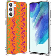 Purple Grn Vine Print Slim Cover For Samsung Galaxy S (S24, S23, S22, S21 / Plus, FE, Ultra), Print in USA