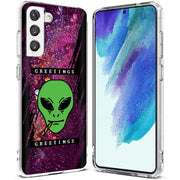 Alien Weed Print Slim Cover For Samsung Galaxy S (S24, S23, S22, S21 / Plus, FE, Ultra), Print in USA