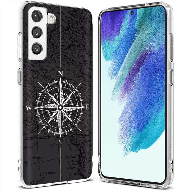 Map Compass Print Slim Cover For Samsung Galaxy S (S24, S23, S22, S21 / Plus, FE, Ultra), Print in USA