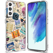 Travel Sticker Print Slim Cover For Samsung Galaxy S (S24, S23, S22, S21 / Plus, FE, Ultra), Print in USA