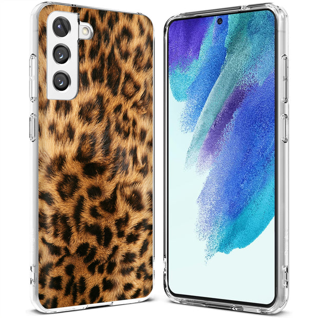 Leopard Skin Print Slim Cover For Samsung Galaxy S (S24, S23, S22, S21 / Plus, FE, Ultra), Print in USA