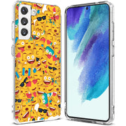 Square Emojis Print Slim Cover For Samsung Galaxy S (S24, S23, S22, S21 / Plus, FE, Ultra), Print in USA