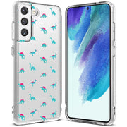 Cute Dinosaur Print Slim Cover For Samsung Galaxy S (S24, S23, S22, S21 / Plus, FE, Ultra), Print in USA