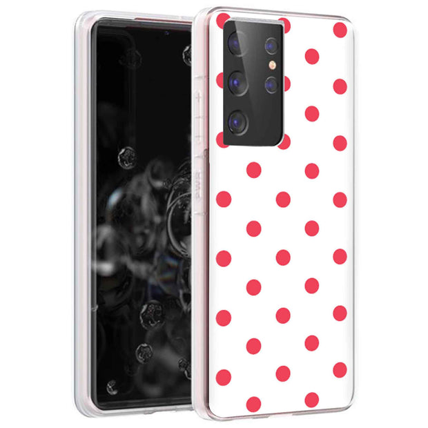 Dots White Print Slim Cover For Samsung Galaxy S (S24, S23, S22, S21 / Plus, FE, Ultra), Print in USA