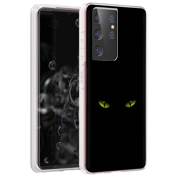 Cat Eyes Print Slim Cover For Samsung Galaxy S (S24, S23, S22, S21 / Plus, FE, Ultra), Print in USA