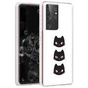 Black Cat Print Slim Cover For Samsung Galaxy S (S24, S23, S22, S21 / Plus, FE, Ultra), Print in USA