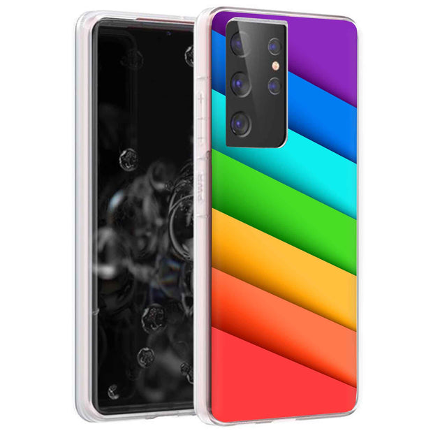 Rainbow Pride Print Slim Cover For Samsung Galaxy S (S24, S23, S22, S21 / Plus, FE, Ultra), Print in USA