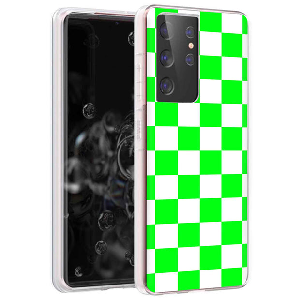 Bright Checker Print Slim Cover For Samsung Galaxy S (S24, S23, S22, S21 / Plus, FE, Ultra), Print in USA