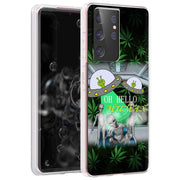 Marijuana Alien Print Slim Cover For Samsung Galaxy S (S24, S23, S22, S21 / Plus, FE, Ultra), Print in USA