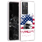 USA Flag Helmet Print Slim Cover For Samsung Galaxy S (S24, S23, S22, S21 / Plus, FE, Ultra), Print in USA