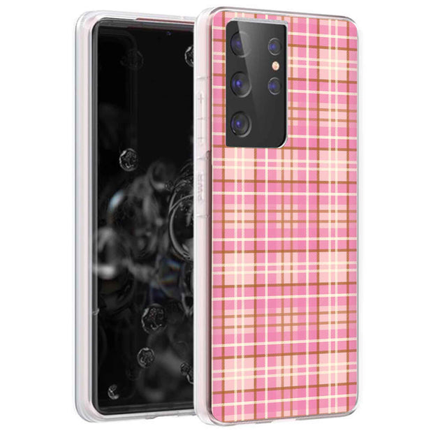 Plaid Pattern 4 Print Slim Cover For Samsung Galaxy S (S24, S23, S22, S21 / Plus, FE, Ultra), Print in USA